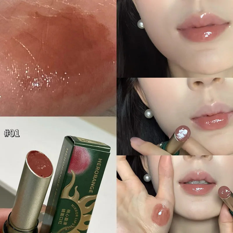 Gloss Jelly Chocolat Brun – Stylo Miroir Nacré Waterproof | Lèvres Hydratées & Brillantes