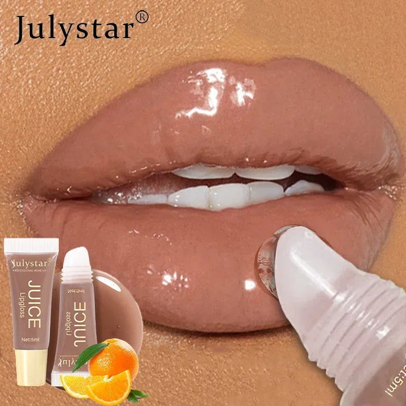 Gloss Lip Oil Nude Brun Repulpant – Hydratant Fruit Transparent | Lèvres Douces & Brillantes
