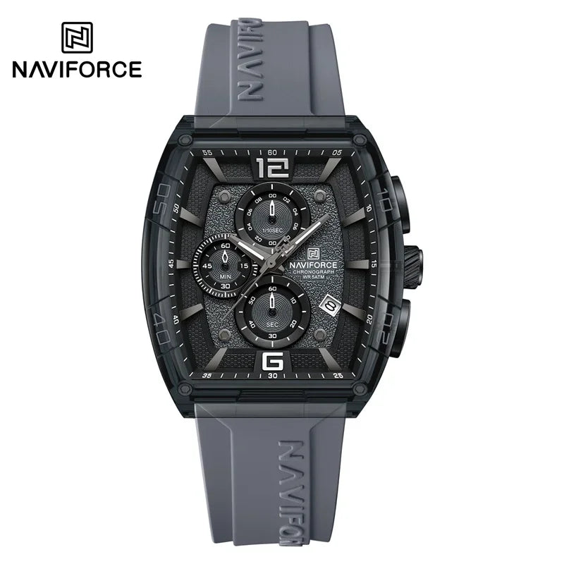 Herrenuhr NAVIFORCE 2025 Militär Sport Quarz – Wasserdicht 50M Silikon Datum Hohe Qualität