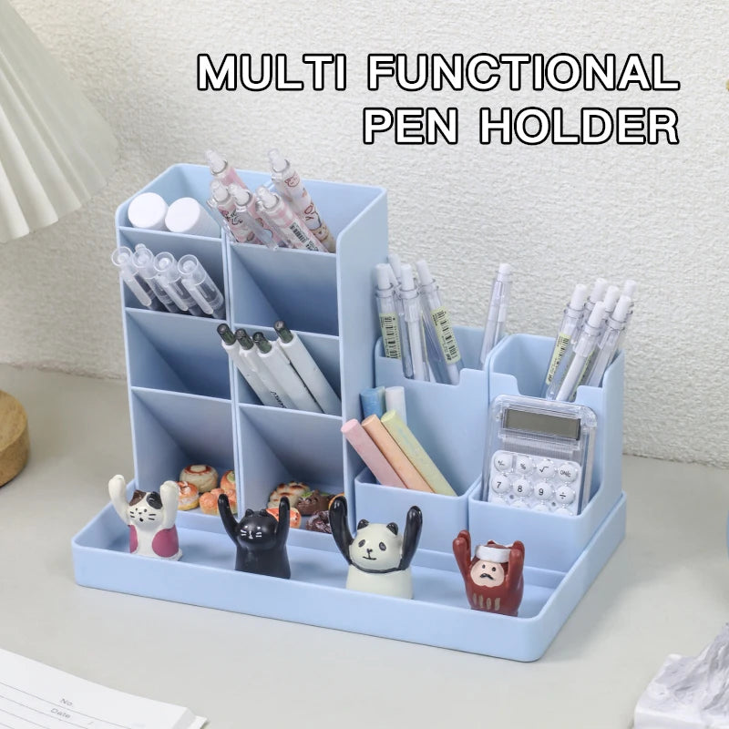 Porte-Stylos Bureau Organisateur Desktop – Support Crayons Papeterie École Accessoires