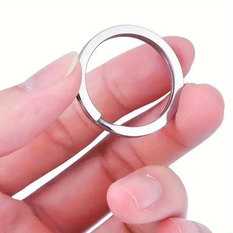Anneaux Porte-Clés Acier Inoxydable 25/30mm — Lot 10/30 pcs DIY Bijoux Porte-Clés