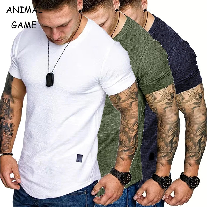 T-Shirt Homme Manches Courtes Col Rond – Casual Été Basique Léger Fashion Sport Running Actif | Mode Homme Premium