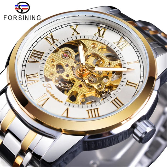 Montre Homme FORSINING 349 Mécanique Manuelle Squelette – Acier Business Élégante