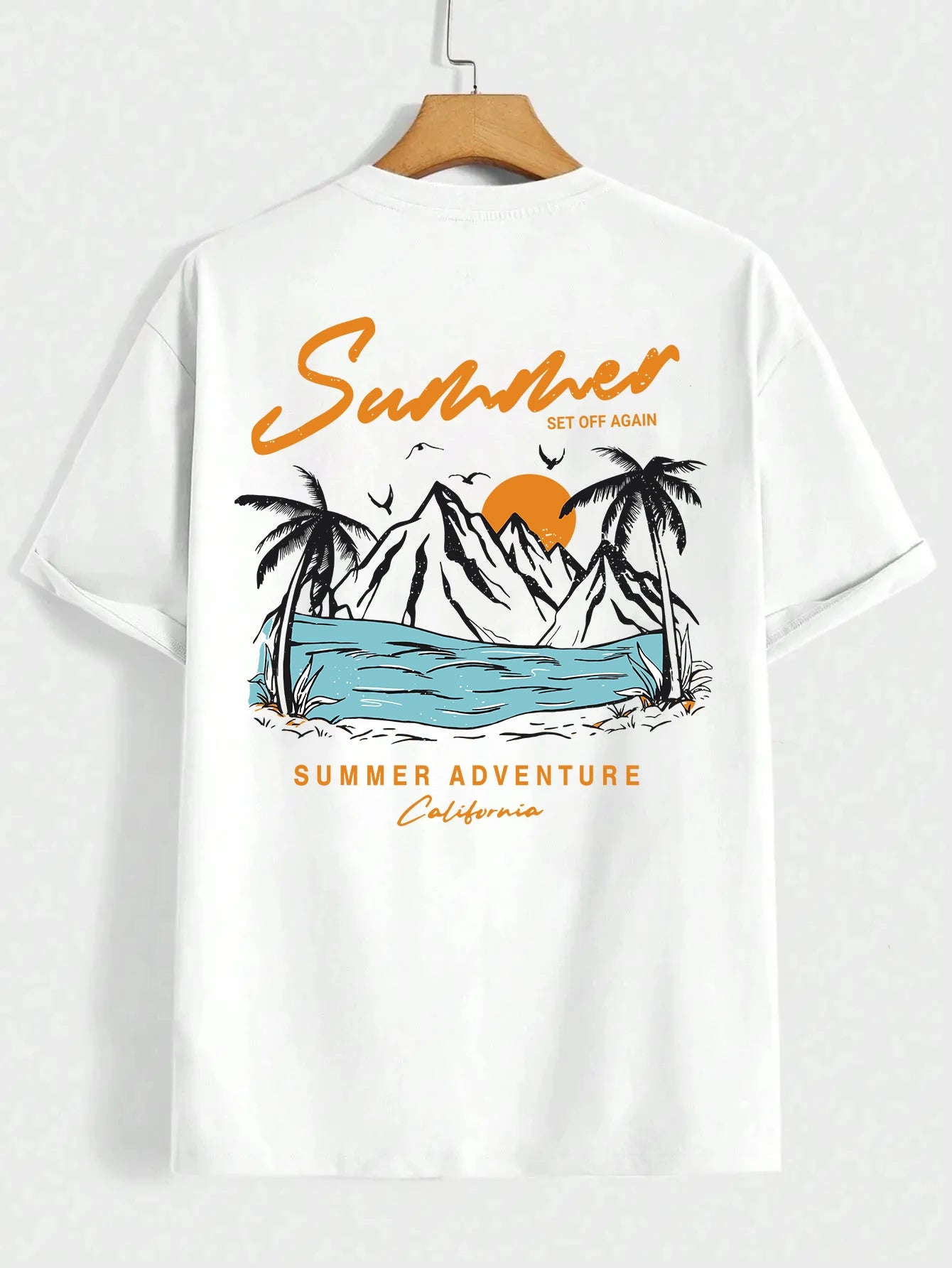 T-Shirt Homme Oversize Coton Imprimé California Adventure Été Loose Fashion Casual Tendance – Tee Graphique Voyage West Coast Streetwear | Mode Homme Premium