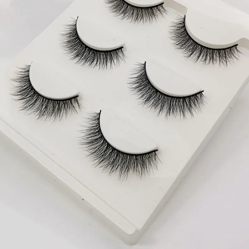 Lot 3 Paires Faux Cils 3D Vison SHIDISHANGPIN – 27 Styles Fluffy Wispy Épais | Cils Faux Faits Main Maquillage Yeux