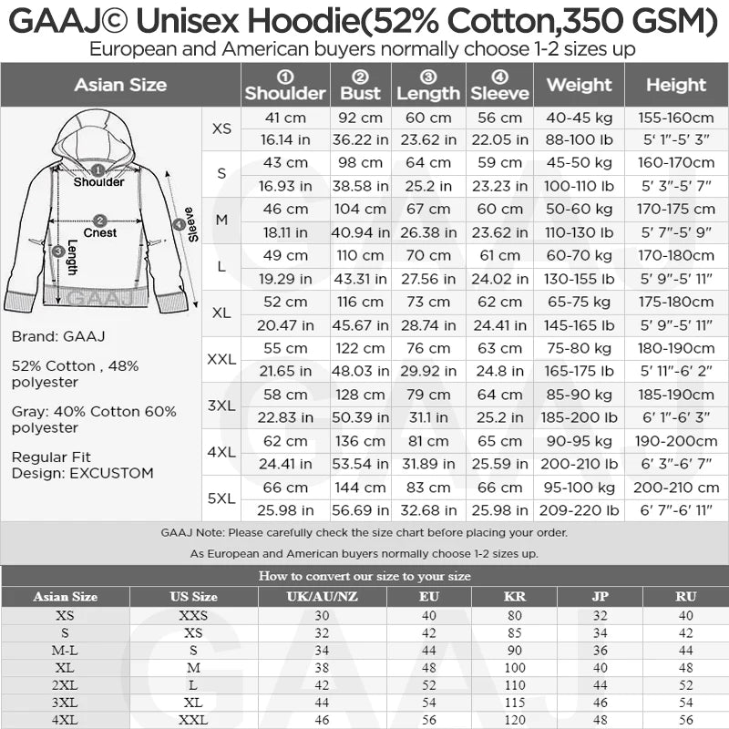 Sweat à Capuche Unisexe Coton Premium 350gsm Personnalisable Photo Texte Logo Polaire Épaisse Chaud Automne Hiver – Hoodie Qualité Supérieure | Mode Tendance