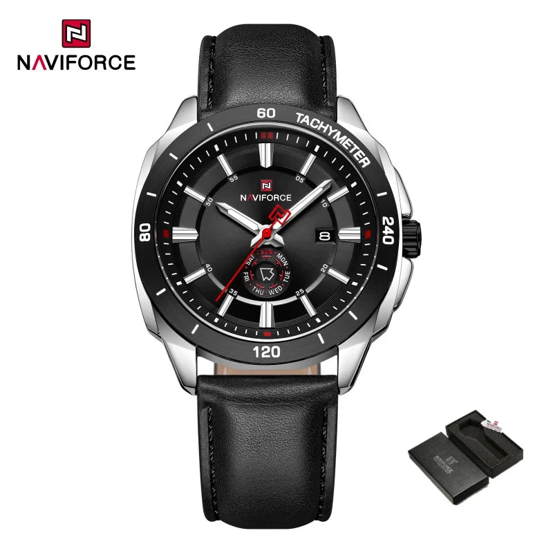 Montre Homme NAVIFORCE 2026 Quartz Cuir Sport Casual Jour Date – Élégante Fashion