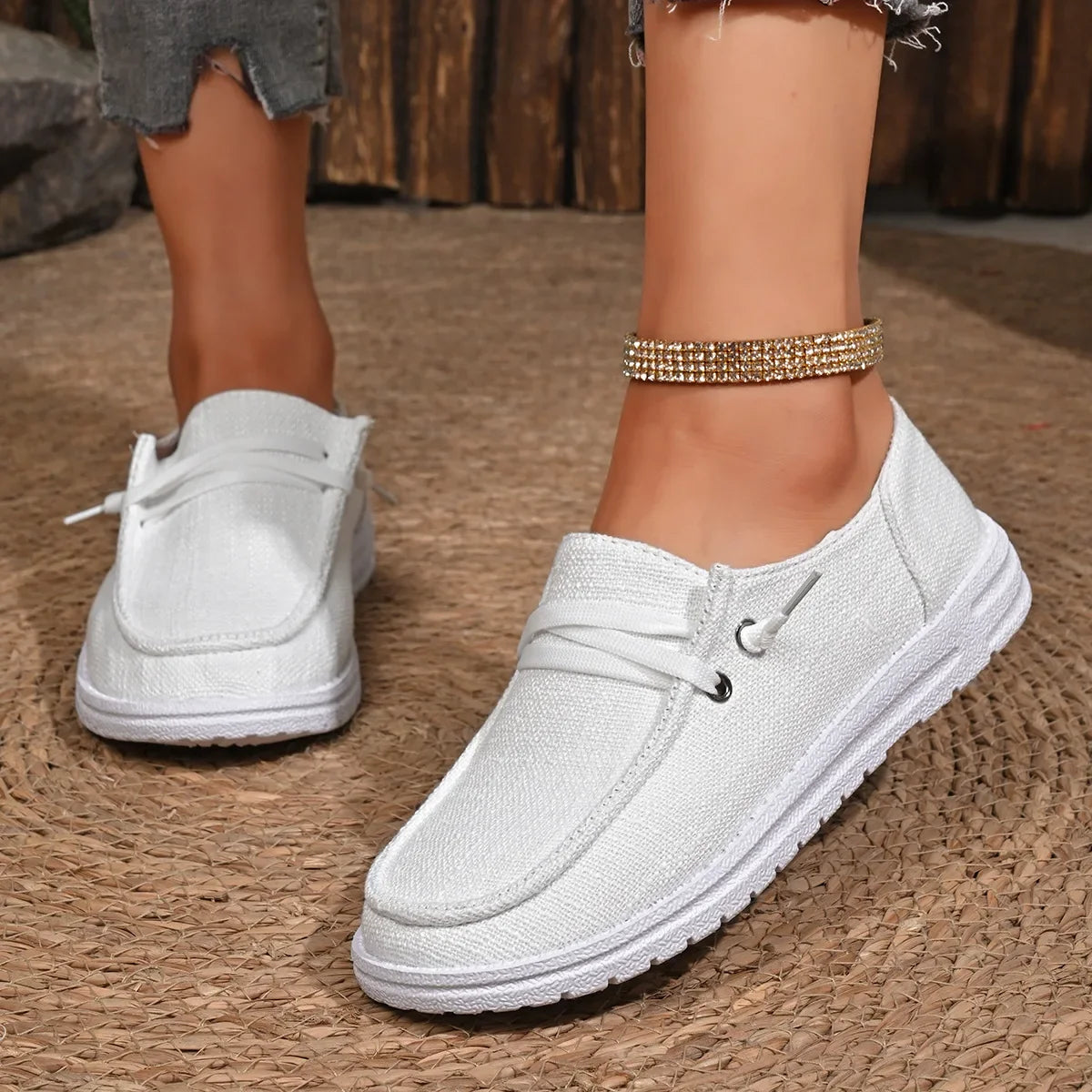 Chaussures Vulcanisées Sport Flat Femme 2025 – Casual Fashion Printemps Automne