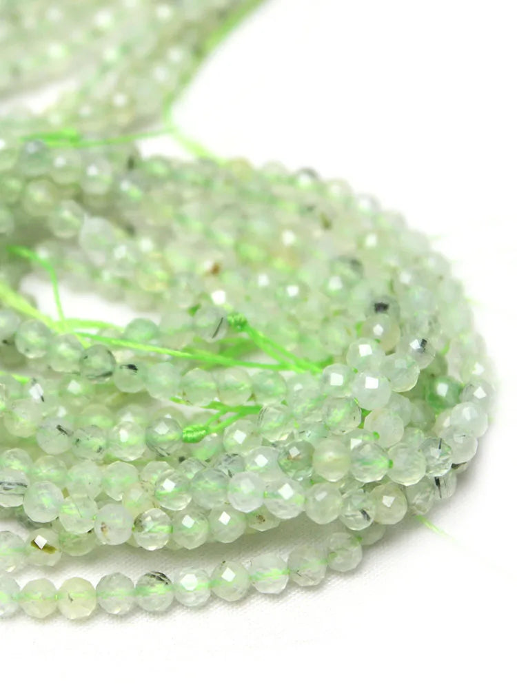 Perles Quartz Vert Raisin Naturel Facetté 2-3-4mm – Pierres Gemmes Vrac DIY | Bracelet, Boucles d'Oreilles & Bijoux Fait Main | Matériaux Lithothérapie
