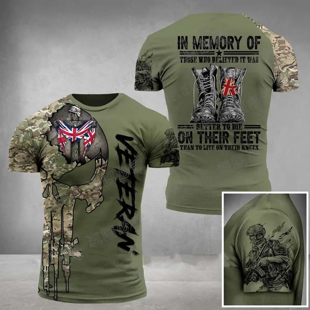 T-Shirt Homme Drapeau Britannique Graphic 3D Imprimé Camouflage Terrain Gym Haute Qualité Manches Courtes Été Casual Patriotique Tendance Confortable – T-Shirt Graphic 3D Premium Drapeau Britannique Camouflage | Mode Homme Graphic Premium