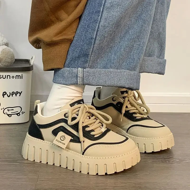 Chaussures Plateforme Y2k Femme Luxe 2025 – Bout Rond Haute Plateforme Designer Daily