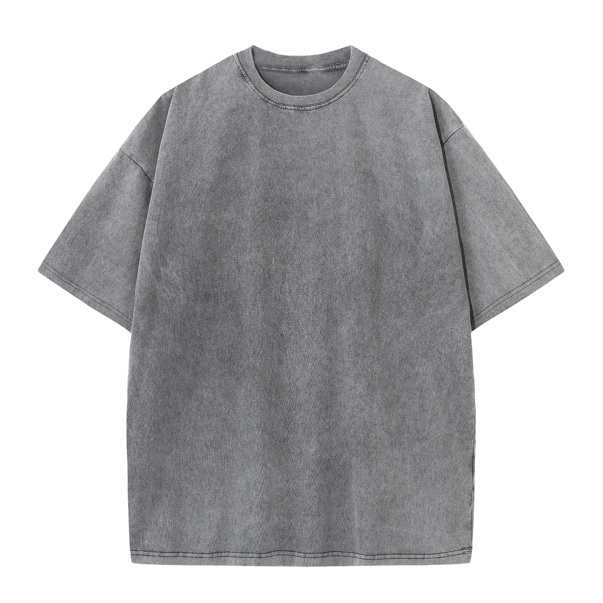 T-Shirt Unisexe Coton 230g Rétro Drop-Shoulder Vintage Couleur Unie Hip-Hop Loose Manches Courtes Confortable Épais Intemporel – T-Shirt Rétro Premium Coton 230g Drop-Shoulder Vintage Hip-Hop Loose | Mode Unisexe Rétro Vintage Premium