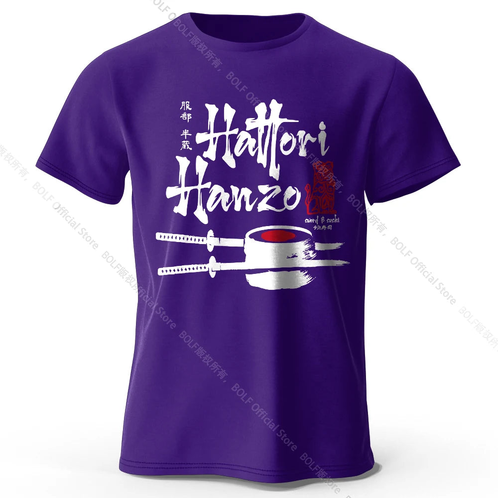 T-Shirt Unisexe Hattori Hanzo Imprimé 100% Coton Oversize Ninja Samouraï Graphic Tee Streetwear Été Pop Culture Japonaise Tendance – T-Shirt Ninja Samouraï Premium Oversize | Mode Unisexe Pop Culture Japonaise Premium