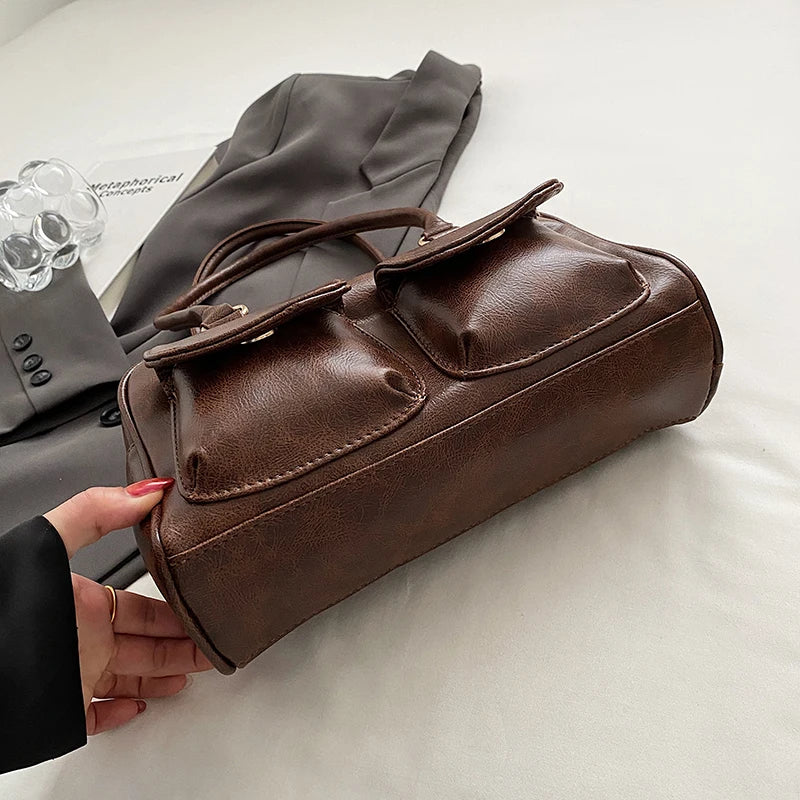 Mini Sac Épaule Double Poche Femme – Sac Aisselle Tendance 2025 Designer Luxe Purse