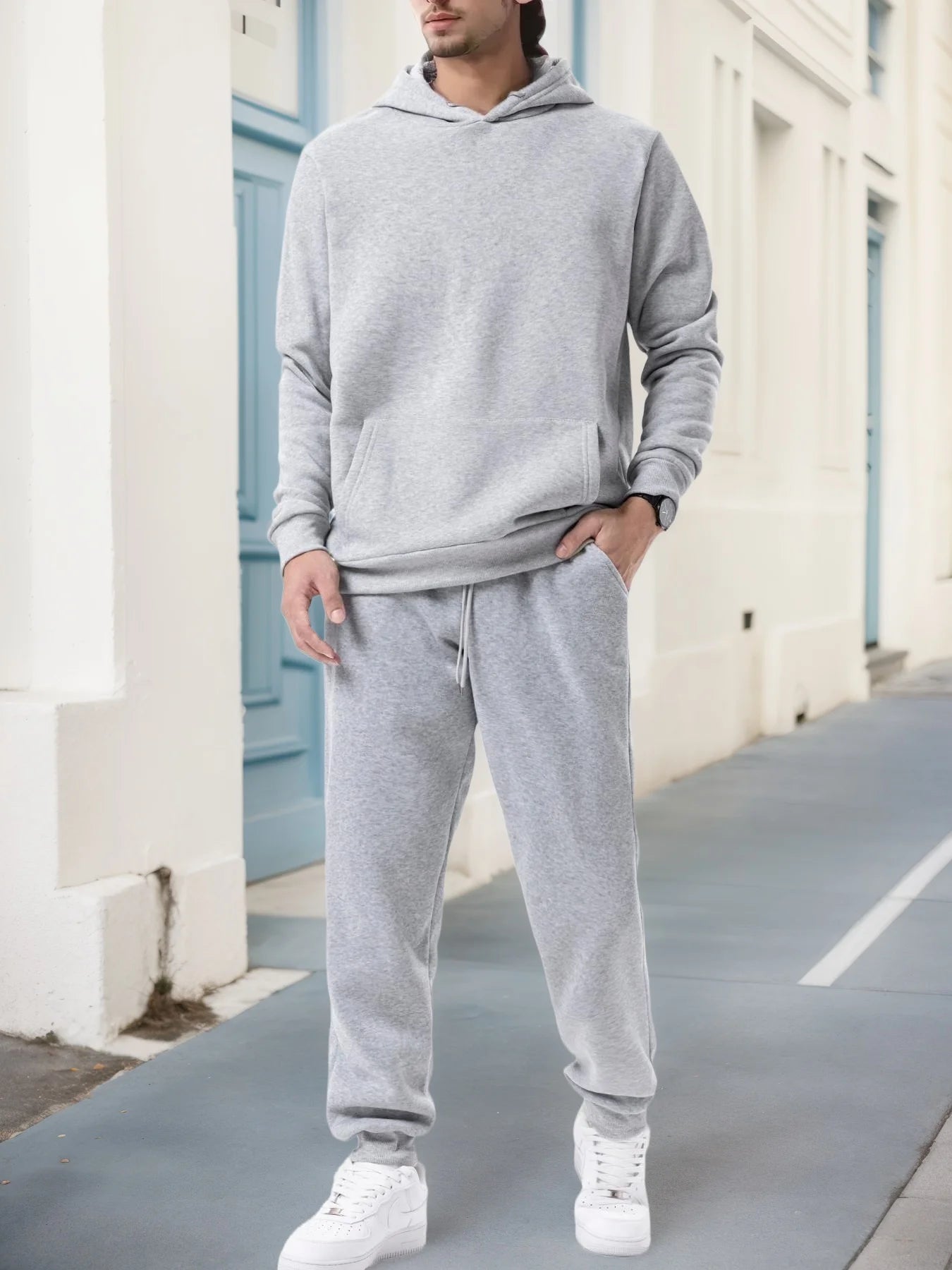 Ensemble Tracksuit Hoodie + Pantalon Homme 2025 – 2 Pièces Sport Casual Automne Hiver S-3XL