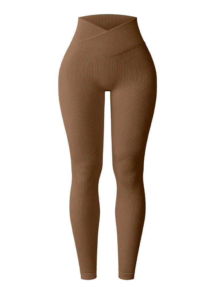 Legging Yoga Femme Hiver Taille Haute Gainant Fessier – Pantalon Sport Thermique Sculptant