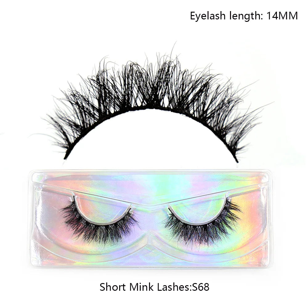Faux Cils Naturels Courts Fluffy LEHUAMAO – Volume 12-15mm Wispy | Extension Cils Vison Maquillage