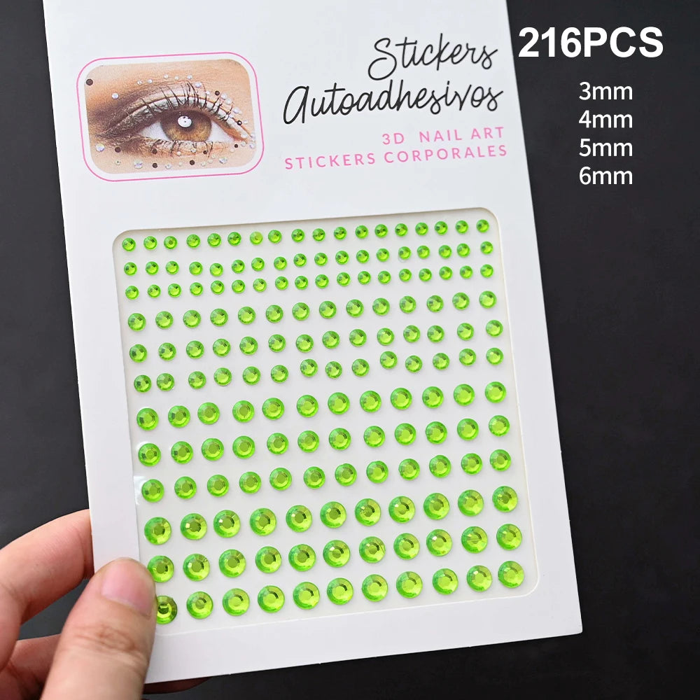 Stickers Strass Visage – Tatouages Temporaires Glitter Diamant | Fête & Maquillage