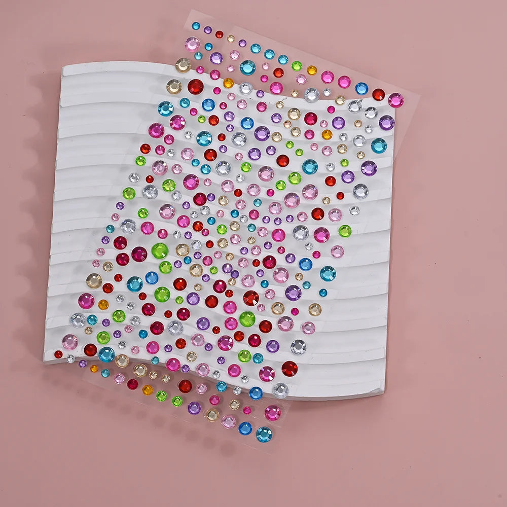 Stickers Strass Visage – Tatouages Temporaires Glitter Diamant | Fête & Maquillage