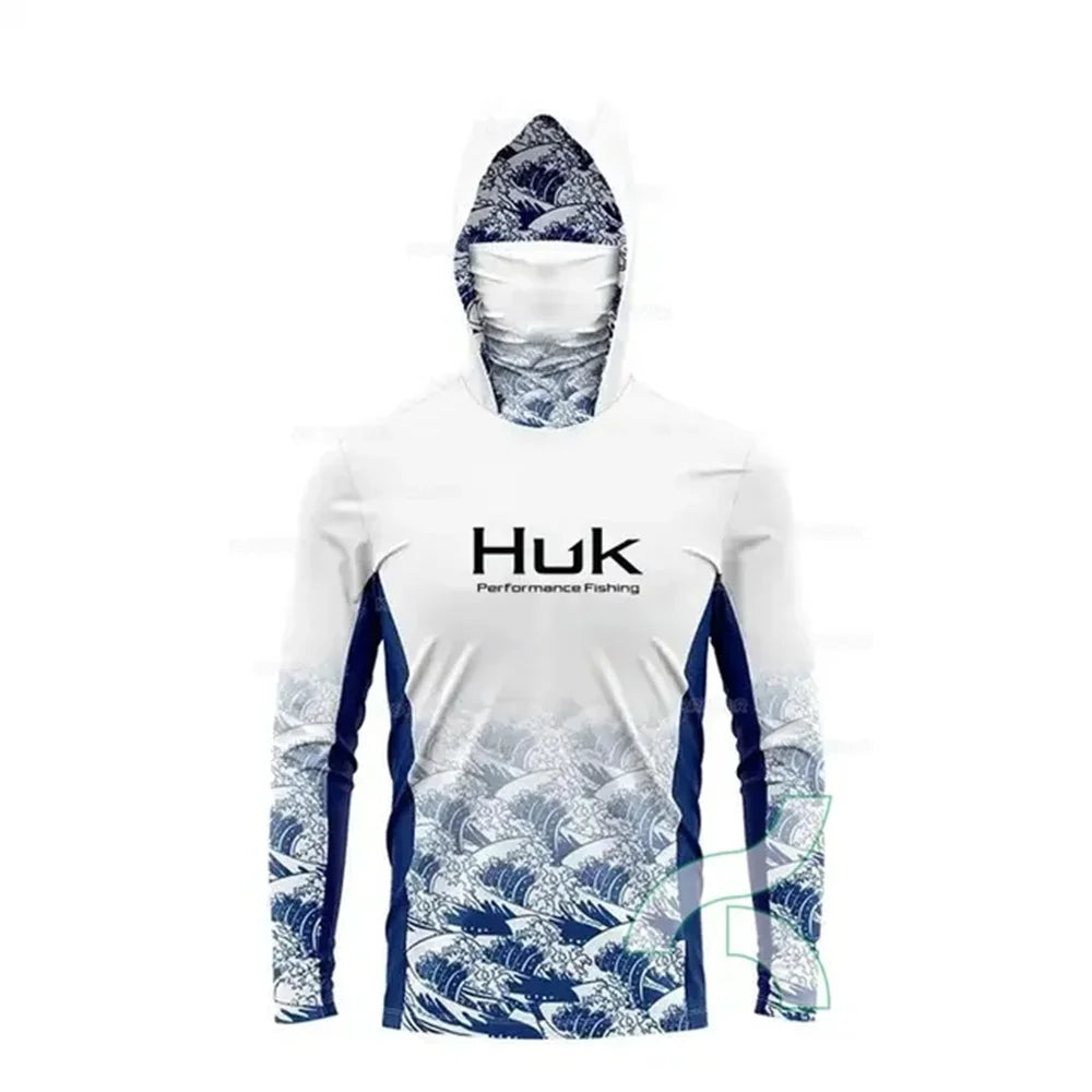 HUK Performance Fischerhemd Langarm – UV-Schutz, Kapuze & schnelltrocknend
