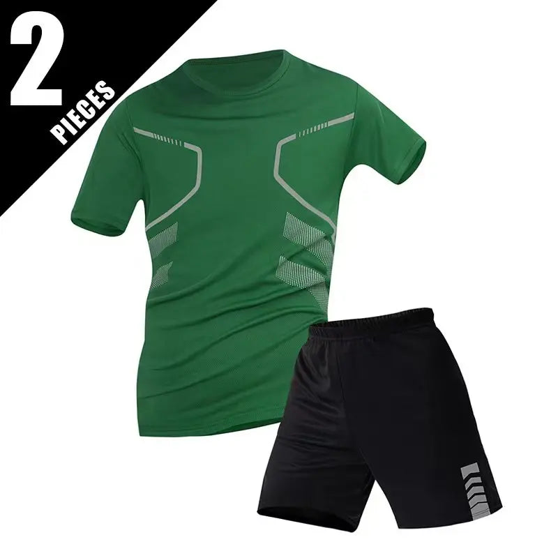 Ensemble Sport Homme Séchage Rapide Grande Taille T-Shirt + Short Lot 2/4/6 Pièces Loisirs Running Fitness Casual Ado – Pack Sport Économique | Mode Homme Sport Premium