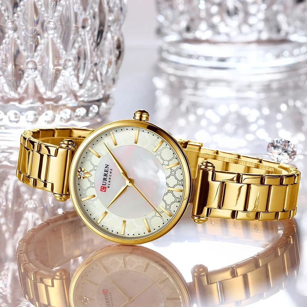 Montre Femme CURREN Luxe Quartz Japonais – Acier Inoxydable Étanche Élégante Fashion