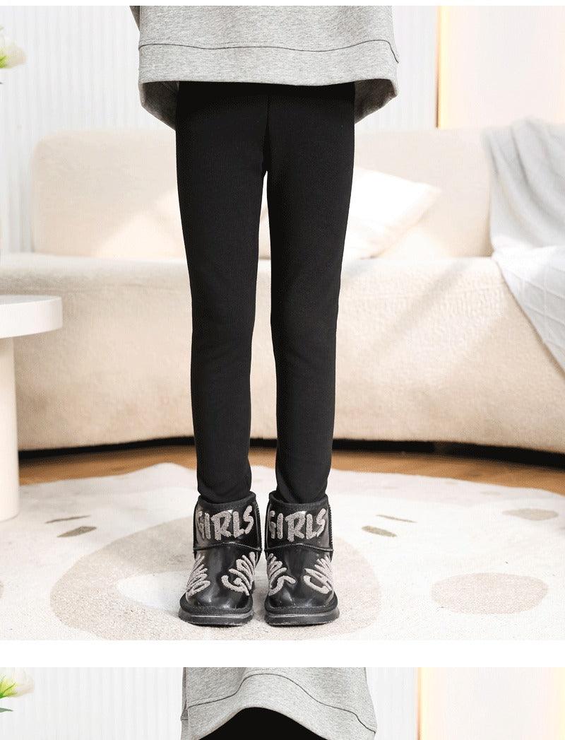 Legging Fille Hiver Polaire Épais Couleurs Bonbon – Pantalon Slim Chaud Élastique Princesse