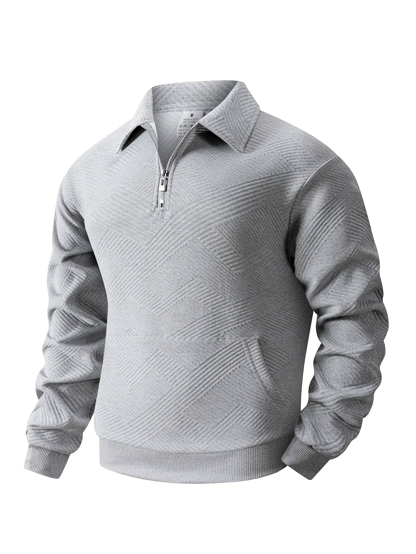 Sweat Homme Quarter Zip Col Polo Roulé Couleur Unie Pullover Manches Longues Casual Outdoor Quotidien Automne Confortable Élégant – Sweatshirt Zippé Premium | Mode Homme Automne Premium