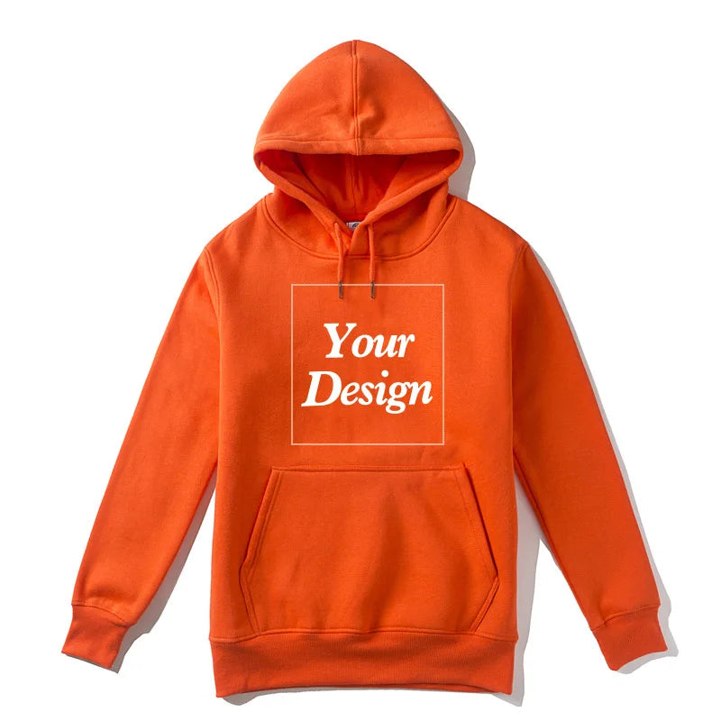 Sweat à Capuche Unisexe Coton Premium 350gsm Personnalisable Photo Texte Logo Polaire Épaisse Chaud Automne Hiver – Hoodie Qualité Supérieure | Mode Tendance
