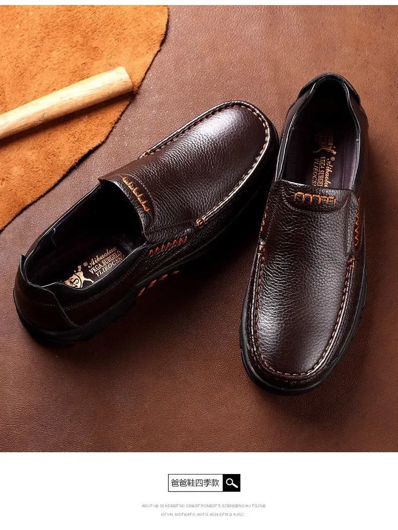 Chaussures Business Cuir Léger Homme – Casual Confortables Senior & Adulte Vente Directe