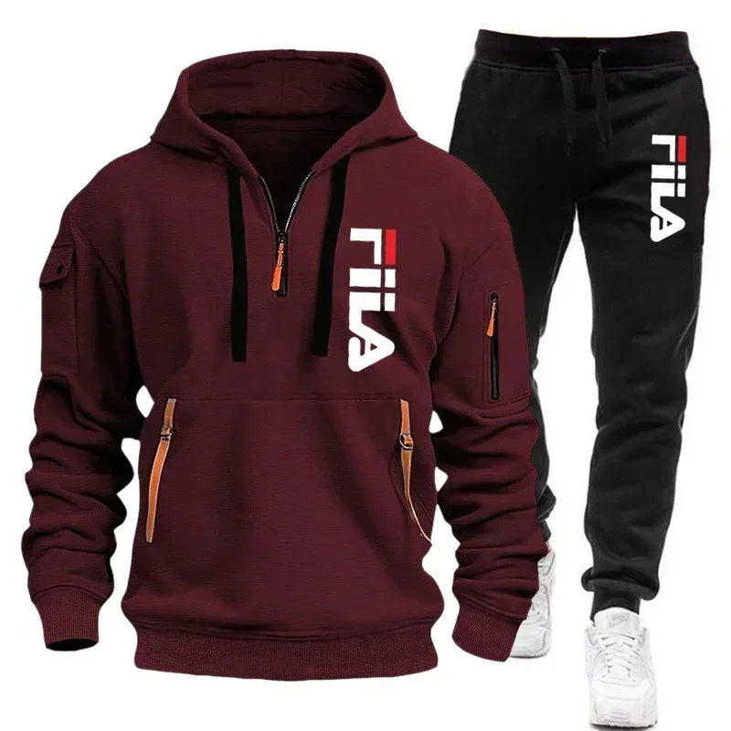 Ensemble Sport Homme 2 Pièces Hoodie Multi-Poches Zippé + Pantalon Automne Hiver Casual Pullover Sportswear Chaud Tendance Premium – Ensemble Sport Premium Multi-Poches 2 Pièces | Mode Homme Sportswear Premium Automne Hiver