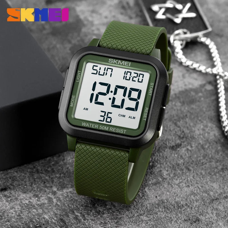 Montre Homme SKMEI 1894 Militaire Sport Luxe – LED Digital Électronique Étanche Reloj