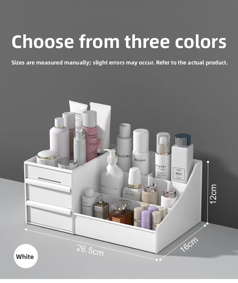 Organisateur Maquillage Tiroirs Plastique – Rangement Cosmétiques Salle de Bain Bureau Chambre