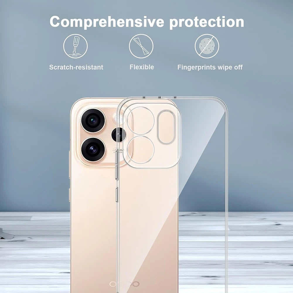 Ultradünne transparente Silikonhülle - OPPO Reno 11 12 13 14 15 Pro Max