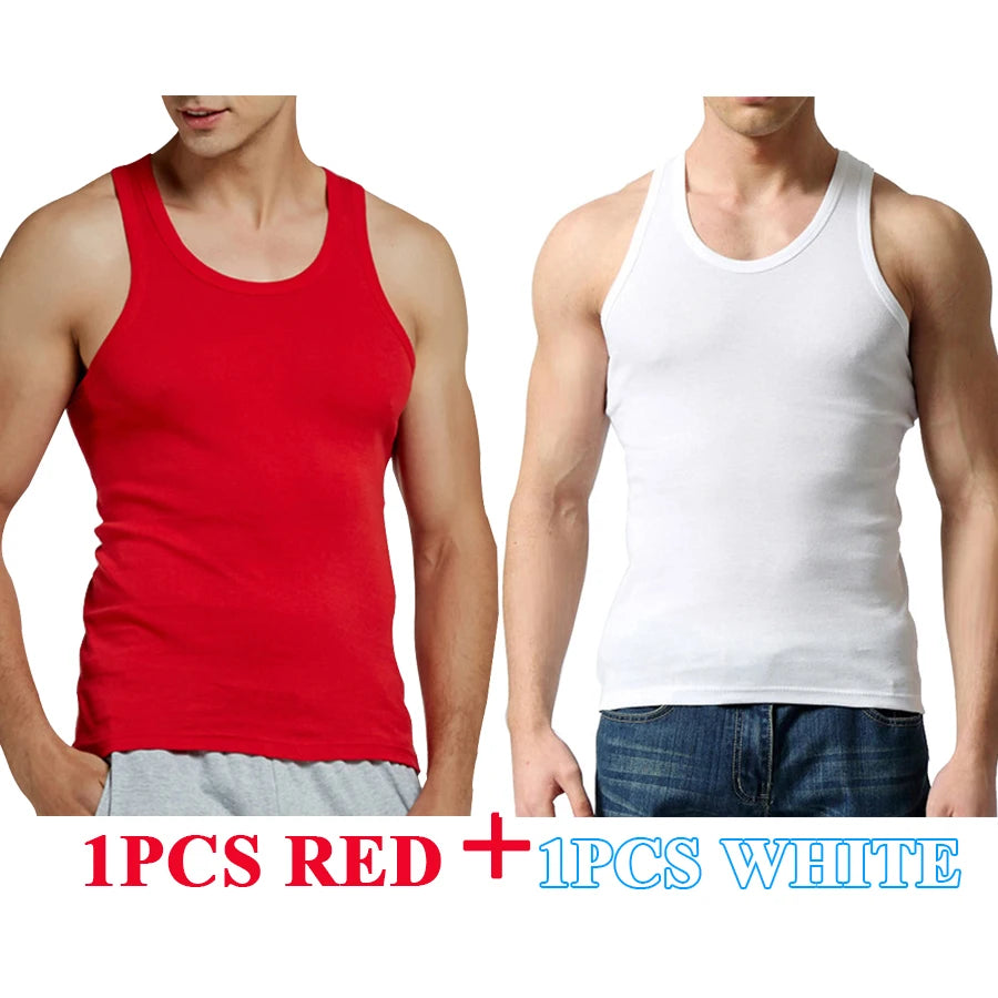 Débardeur Homme 100% Coton Uni Slim Respirant Sans Manches – Casual Gym Running Confortable Sous-Vêtement Cadeau | Mode Homme Sport