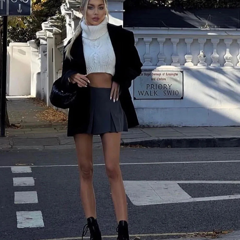 Skort Plissé Taille Haute Mini Femme - Short Jupe Casual Été & Vacances | MUJER 2025