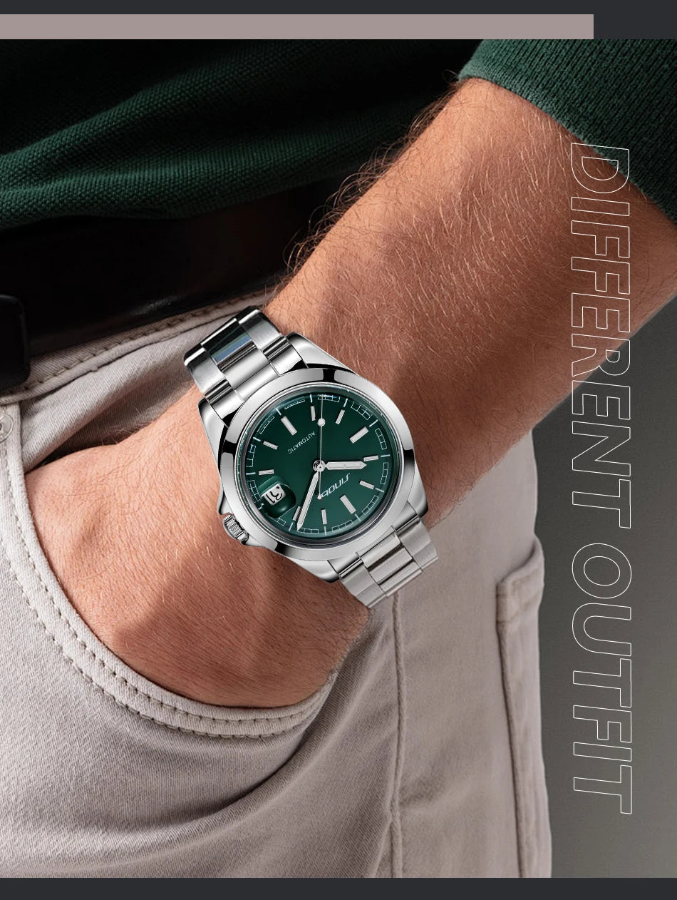 Montre Homme SINOBI Quartz Casual Calendrier – Acier Inoxydable Design Original Cadeau