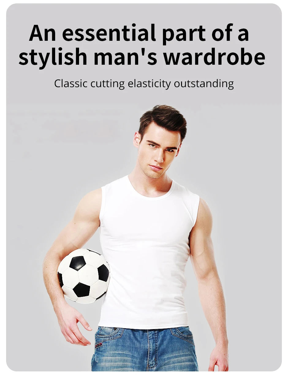 Débardeur Homme Coton Sans Manches Slim Sport Fitness Couleur Unie Larges Épaules Confortable Polyvalent Tendance Lot 1 ou 3 Pièces – Débardeur Sport Premium Coton Slim Sans Manches Fitness Couleur Unie | Mode Homme Sport Fitness Premium
