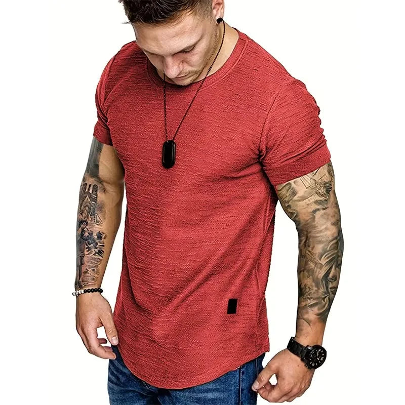 T-Shirt Homme Manches Courtes Col Rond – Casual Été Basique Léger Fashion Sport Running Actif | Mode Homme Premium