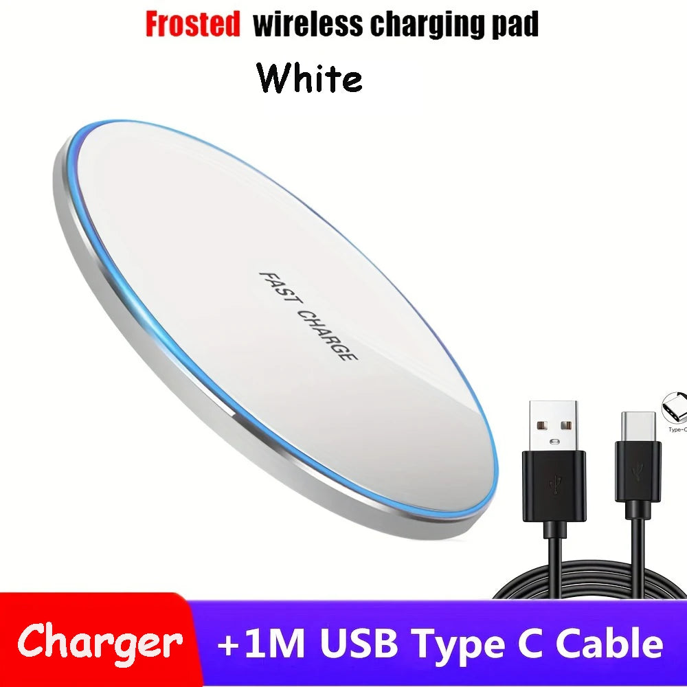Chargeur Sans Fil Rapide Induction – Compatible iPhone 17-11 Samsung Xiaomi Huawei