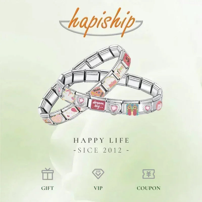 Niedlicher Tier-Charm für italienisches Armband, Edelstahl 9 mm