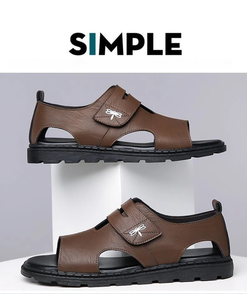 Sandales Romaines Cuir Soft Bottom Homme – Confortables Plage Qualité Premium Casual