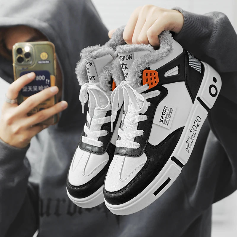 Boots Hiver Homme Waterproof Plush Non-Slip 2023 – Sneakers Chauds Tenis Masculino