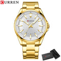 Montre Homme CURREN Business Casual Quartz 44mm – Acier Noir Lumineux Étanche Fashion