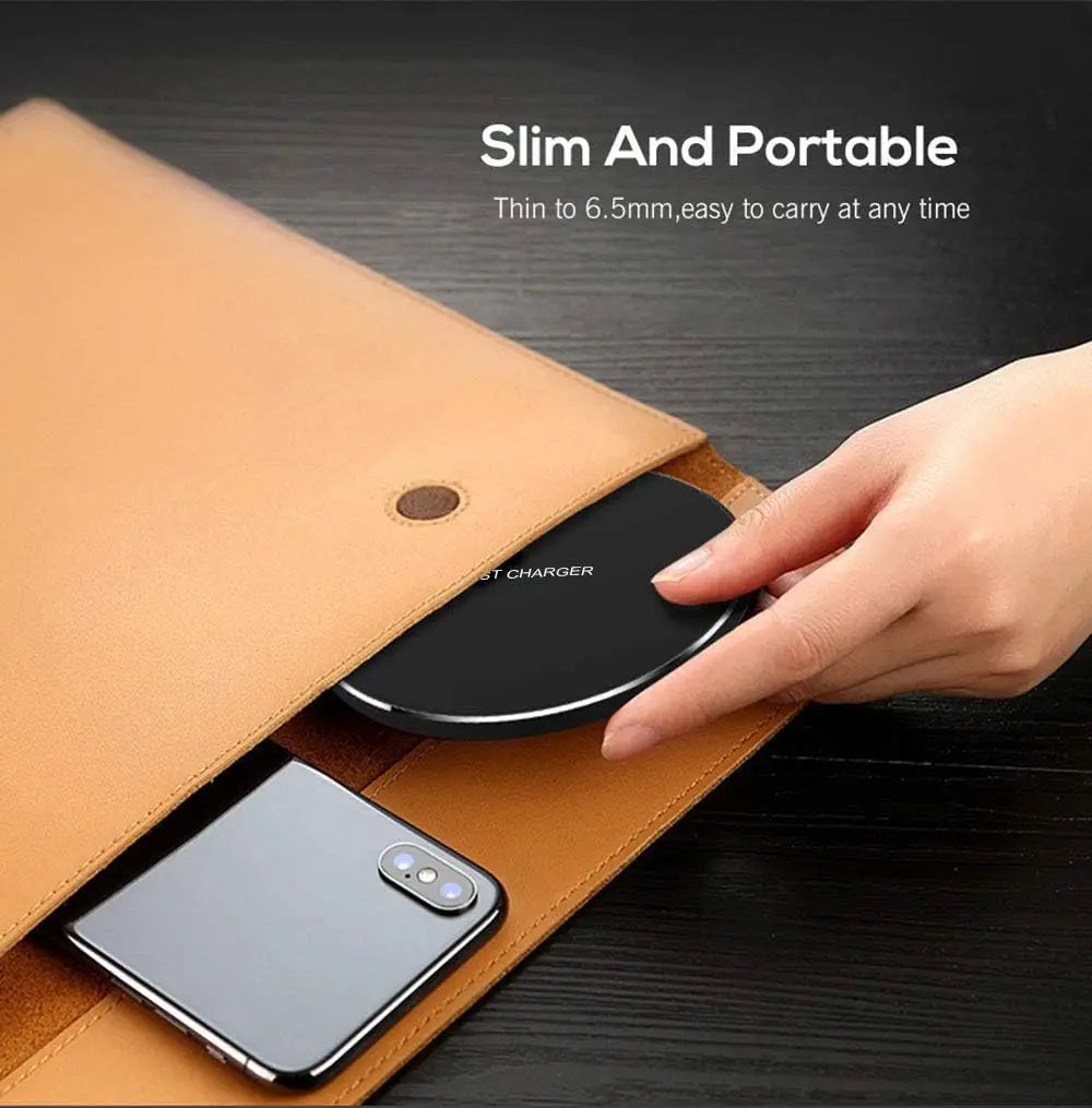 Chargeur Sans Fil Rapide Induction – Compatible iPhone 17-11 Samsung Xiaomi Huawei