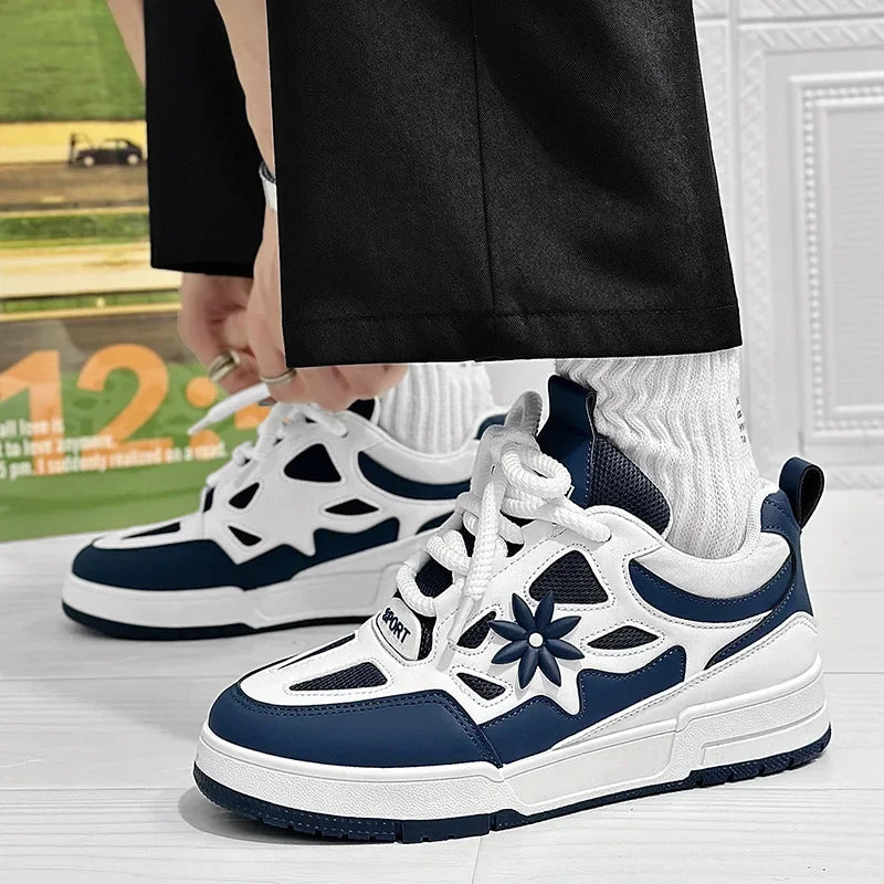 Sneakers Plateforme Vulcanisées Homme – Semelle Épaisse Respirantes Résistantes Sport Casual