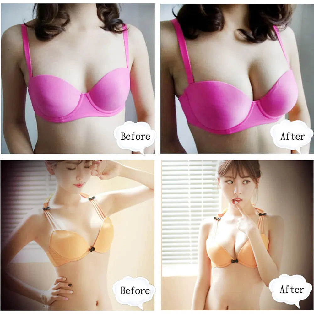 Paire de Coussinets de Poitrine Adhésifs Invisibles Bikini Maillot de Bain – Rembourrage Sponge Respirant Push-Up | Discret