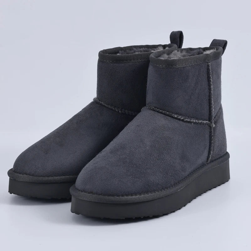 Eyriphy Boots Neige Fourrure Femme Hiver 2024 – Cheville Épaissies Non-Slip Outdoor Chaud