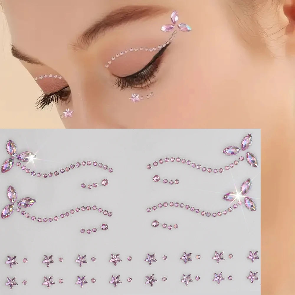900 Strass Perle Visage 3/4/5mm – Stickers Autoadhésifs Waterproof | Bijoux Maquillage Mariage & Fête