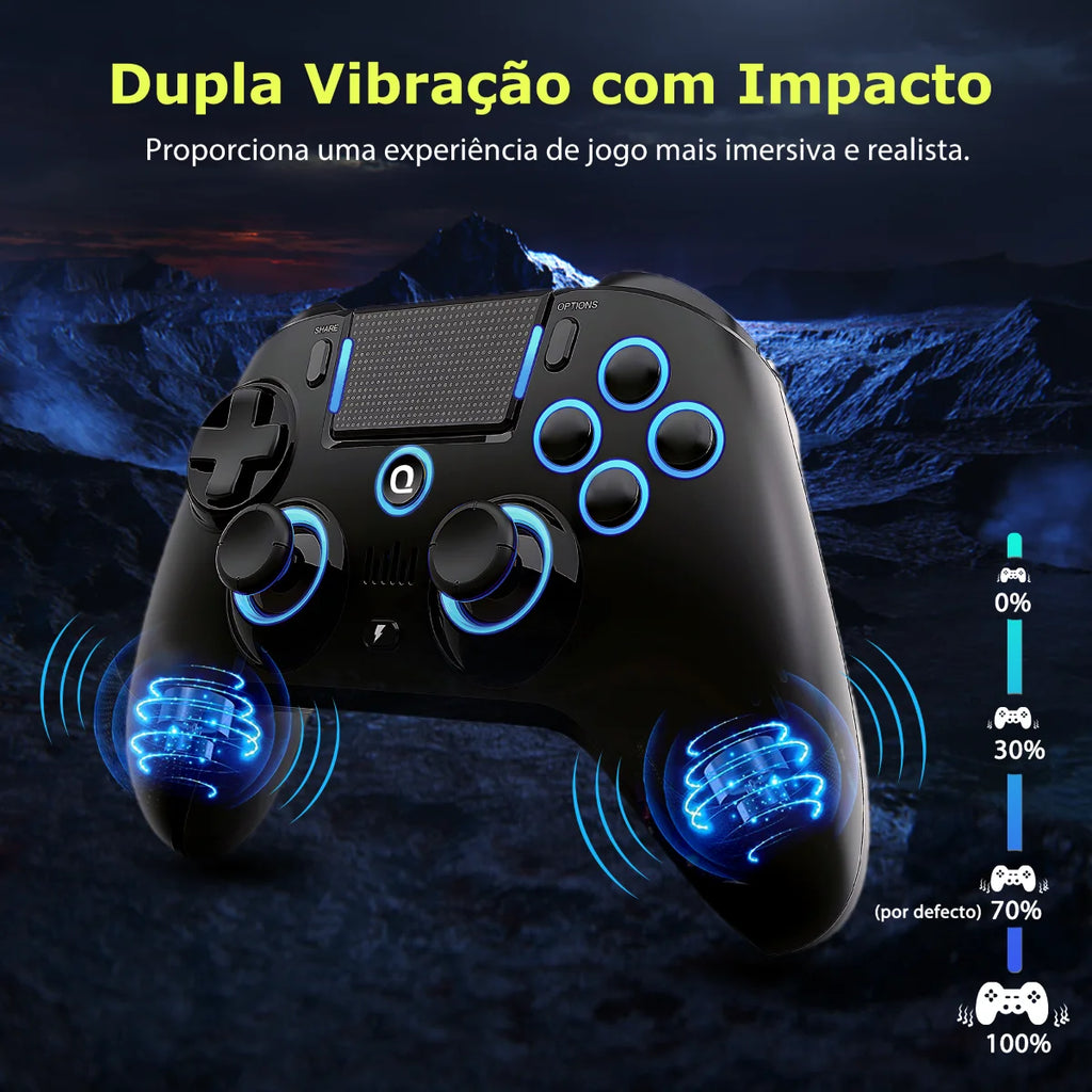 QRD Spark N5 Manette Sans Fil Bluetooth – Compatible PS4, PS3, PC, iOS & Android | Effet Hall & Vibration
